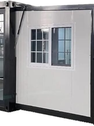 Portable Modular Storage Mobile Prerfabricated Building, 20ft x 20ft, Standard Modular Design with Windows and Doors, for Camping, Office, Garage or Workshop